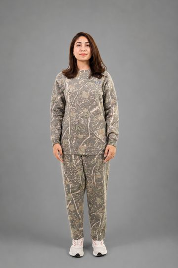 Premium Unisex Camouflage Fleece Tracksuit Set – Sweatshirt & Jogger Co-Ord