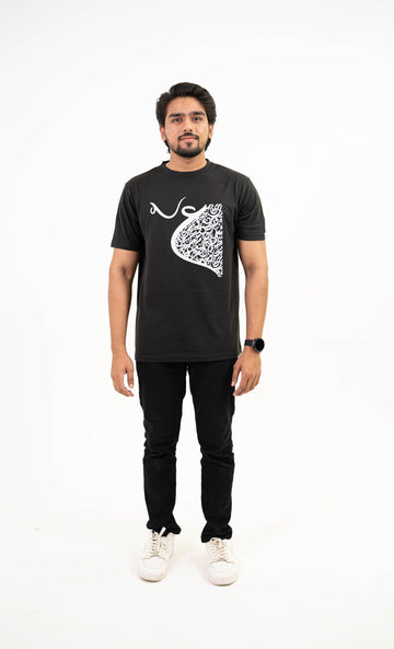 The Alif Noir Tee | Premium Black Graphic T-Shirt for Men